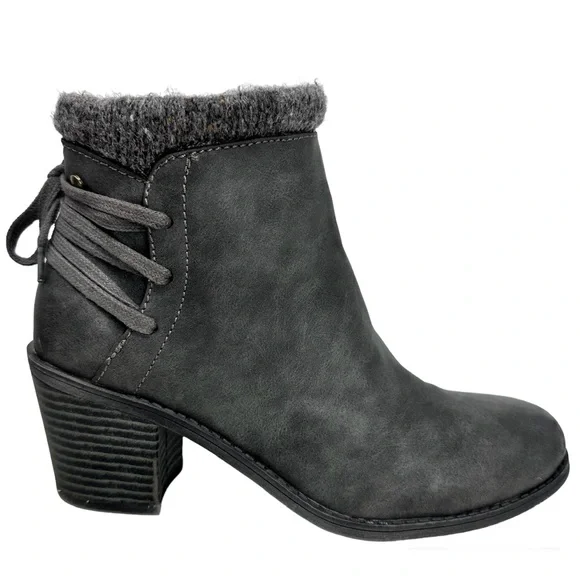 Roxy Dakota Heeled Ankle Booties Dark Gray - Picture 2 of 14
